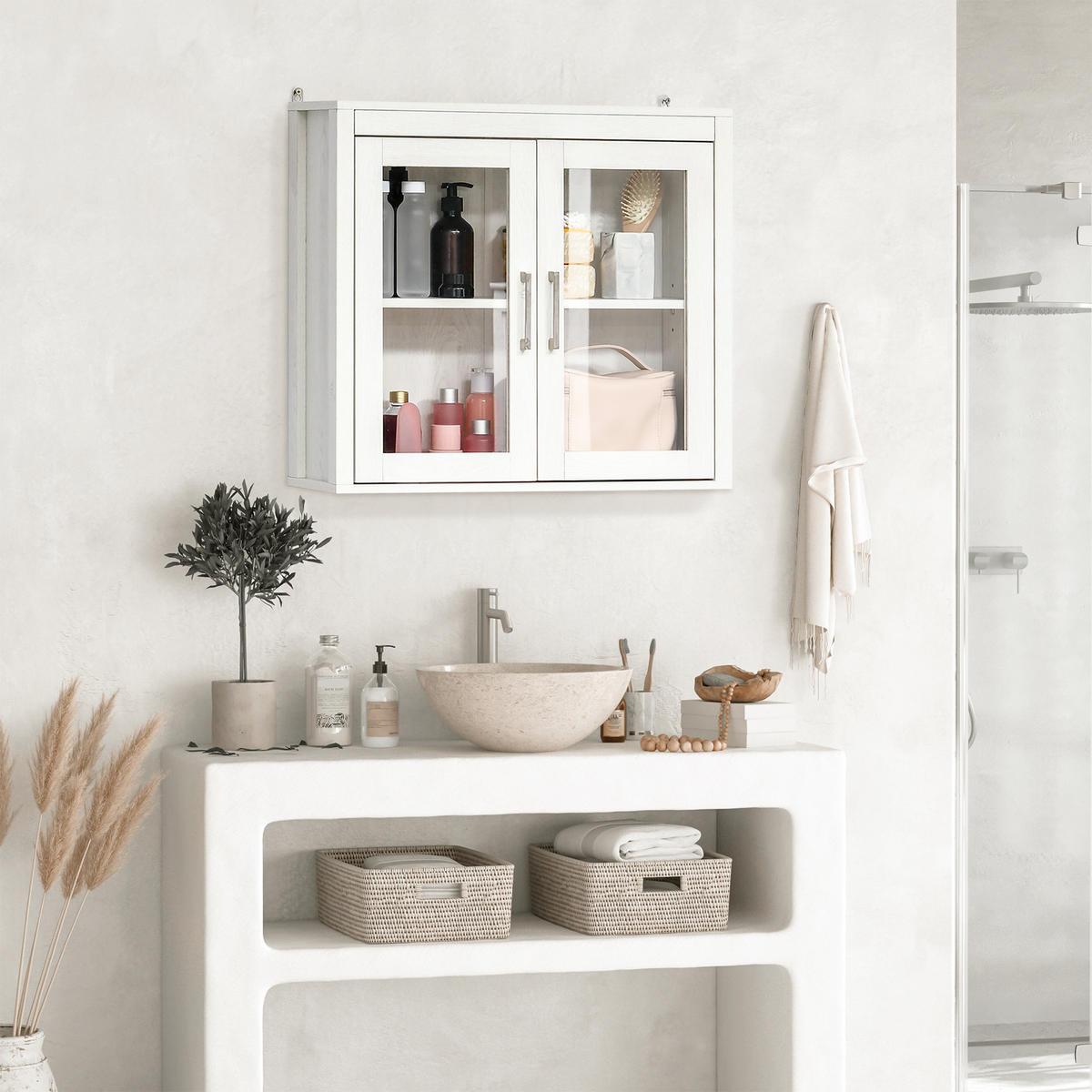 HÄNGESCHRANK Weiß 1 Stück - Weiß, Kunststoff (60/54/19.5cm) - GiPP