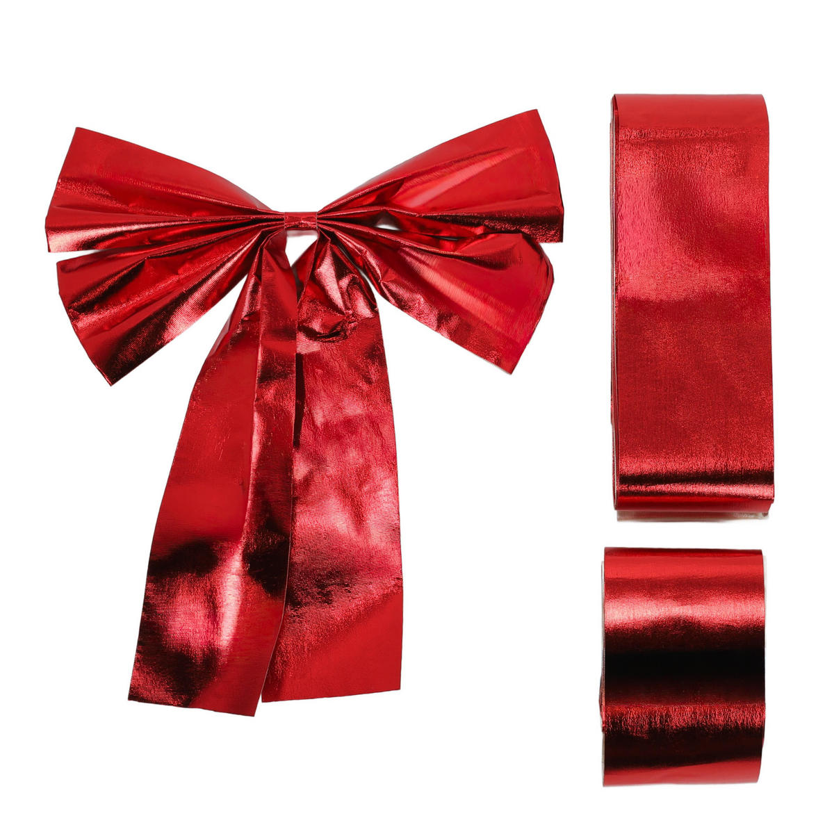 WEIHNACHTSDEKORATION Schleife 33/42 cm - Rot, Textil (10/42/33cm) - Home Styling Collection