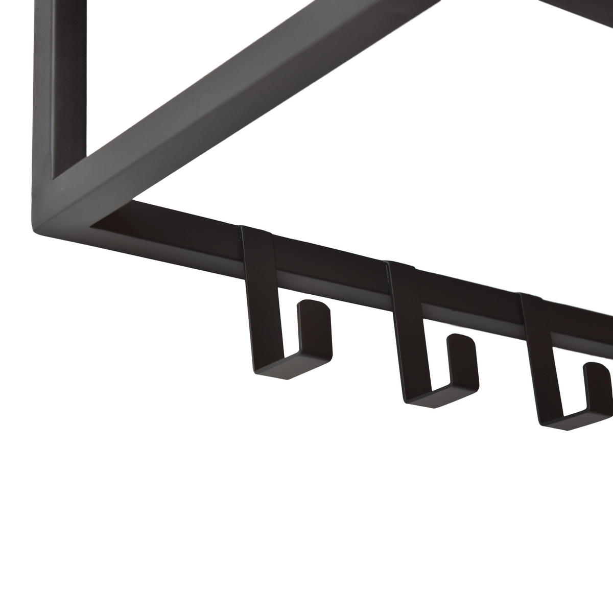 KLEIDERABLAGE Blacky Schwarz - Schwarz, Metall (25/70/30cm) - LOFT42