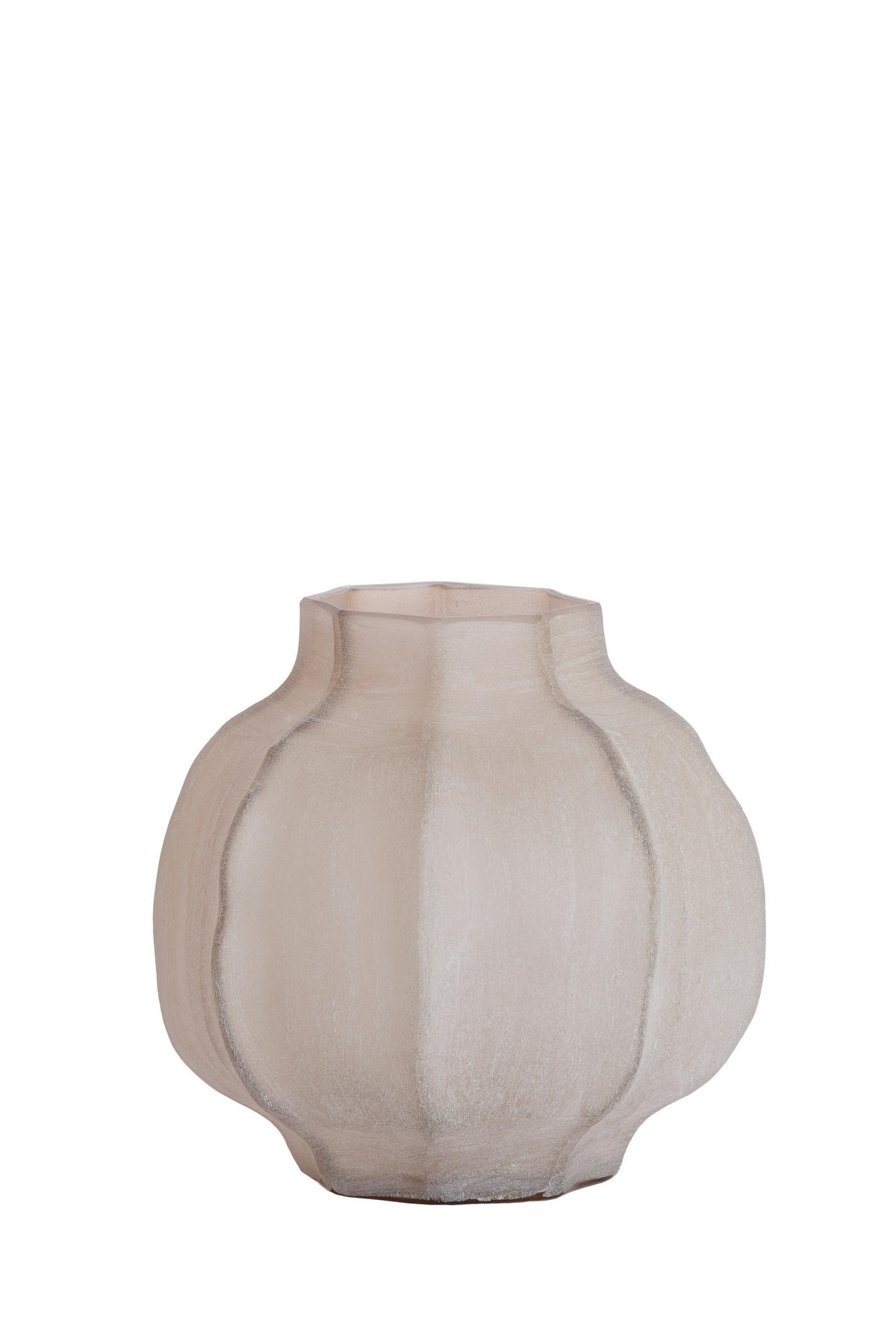 VAZE Tejeda Braun 27/27/26 cm - Braun, Glas (26cm) - Light & Living