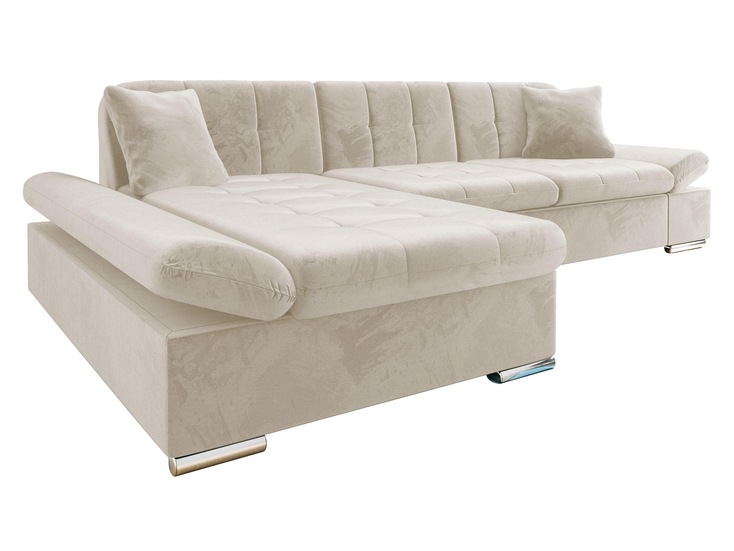 ECKSOFA Malwi Premium, Seite: Links - Sandfarben, Holz/Textil (278/161cm) - MIRJAN24