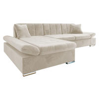 ECKSOFA Malwi Premium, Seite: Links - Sandfarben, Holz/Textil (278/161cm) - MIRJAN24