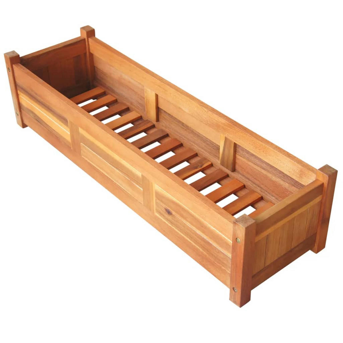 GARTEN-HOCHBEETE 2 Stk. Akazienholz 100x30x25 cm - Braun, Holz (100/25/30cm)