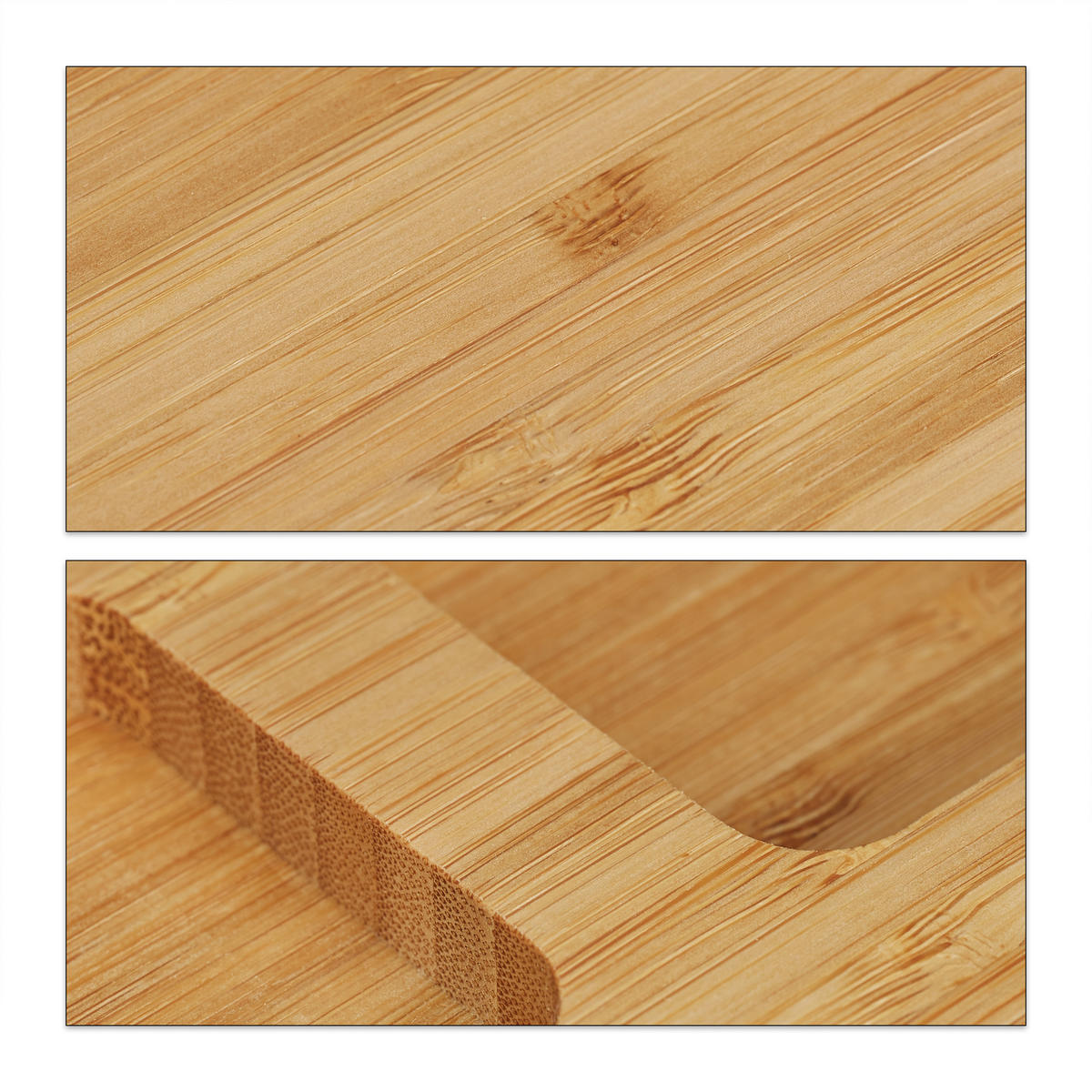 KÄSEBRETT - Hellbraun, Holz/Metall (35.5/28cm) - Relaxdays