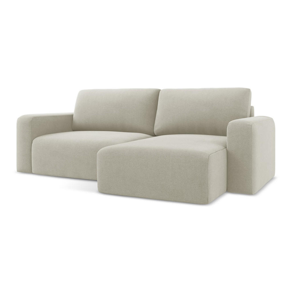 Thumbnail - Makamii Ecksofa, Creme, Textil, 3-Sitzer, Füllung: Schaumstoff, L-Form, Ottomane rechts, 244x149 cm, Made in EU, Wohnzim...