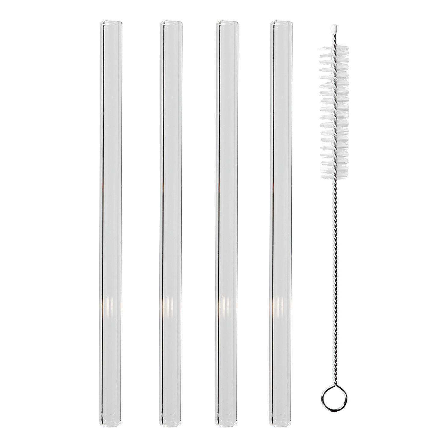 TRINKHALM-SET (4-tlg.) Long Drink - Transparent, Glas (0.6/15cm) - Butlers
