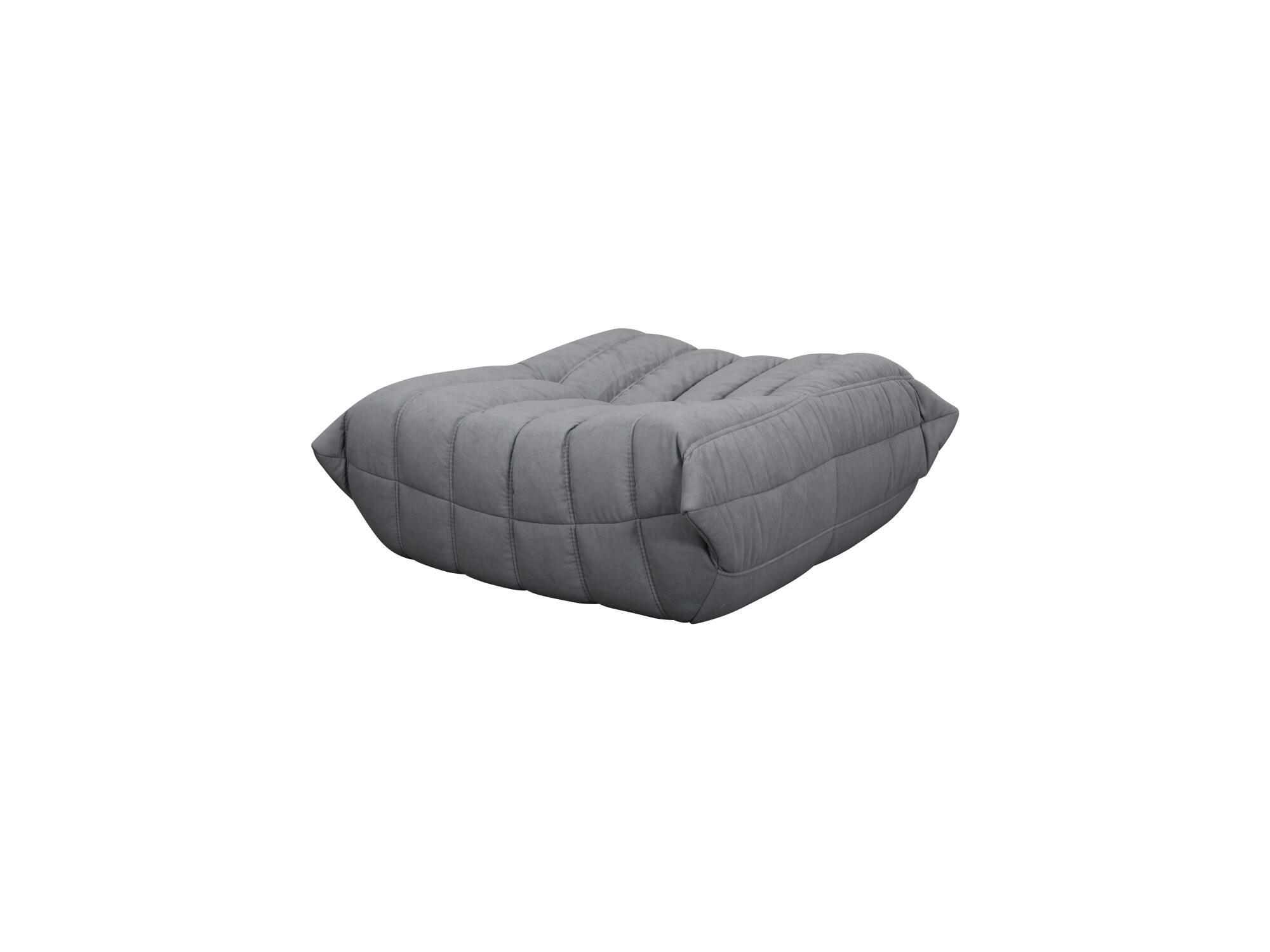 SITZPOUF NUA Grau 86x80x40 cm - Grau, Textil (86/40/80cm) - FURNLUX