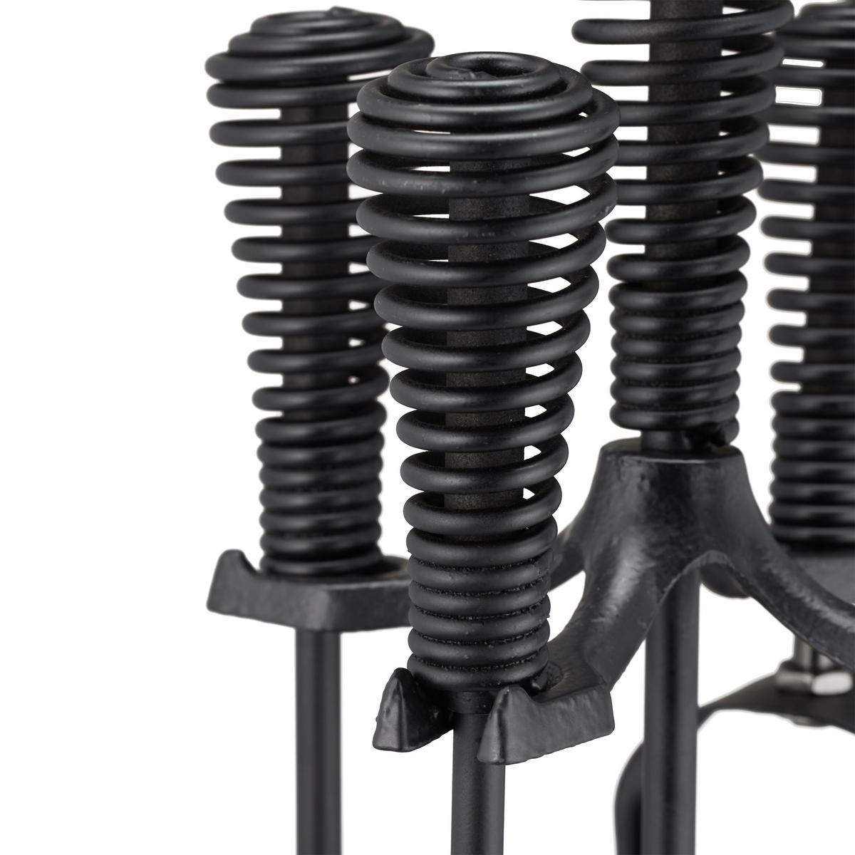 5-TLG.KAMINBESTECK-SET - Schwarz, Metall (22/64/20cm) - Relaxdays