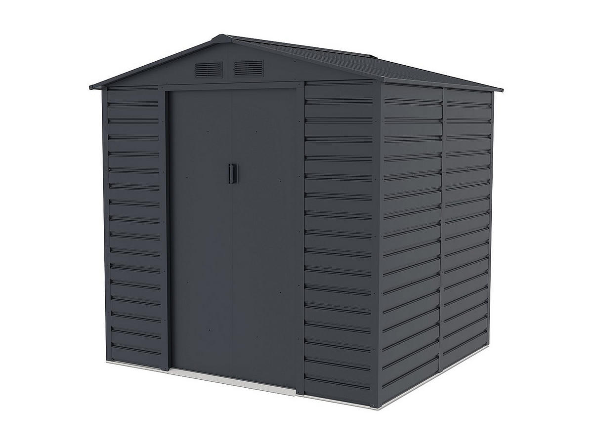 SCHREBERGARTENHAUS - 203 cm x 181 cm - metall - anthrazitgrau Adelmo - Anthrazit, Metall (203/213/181cm) - Vente-Unique