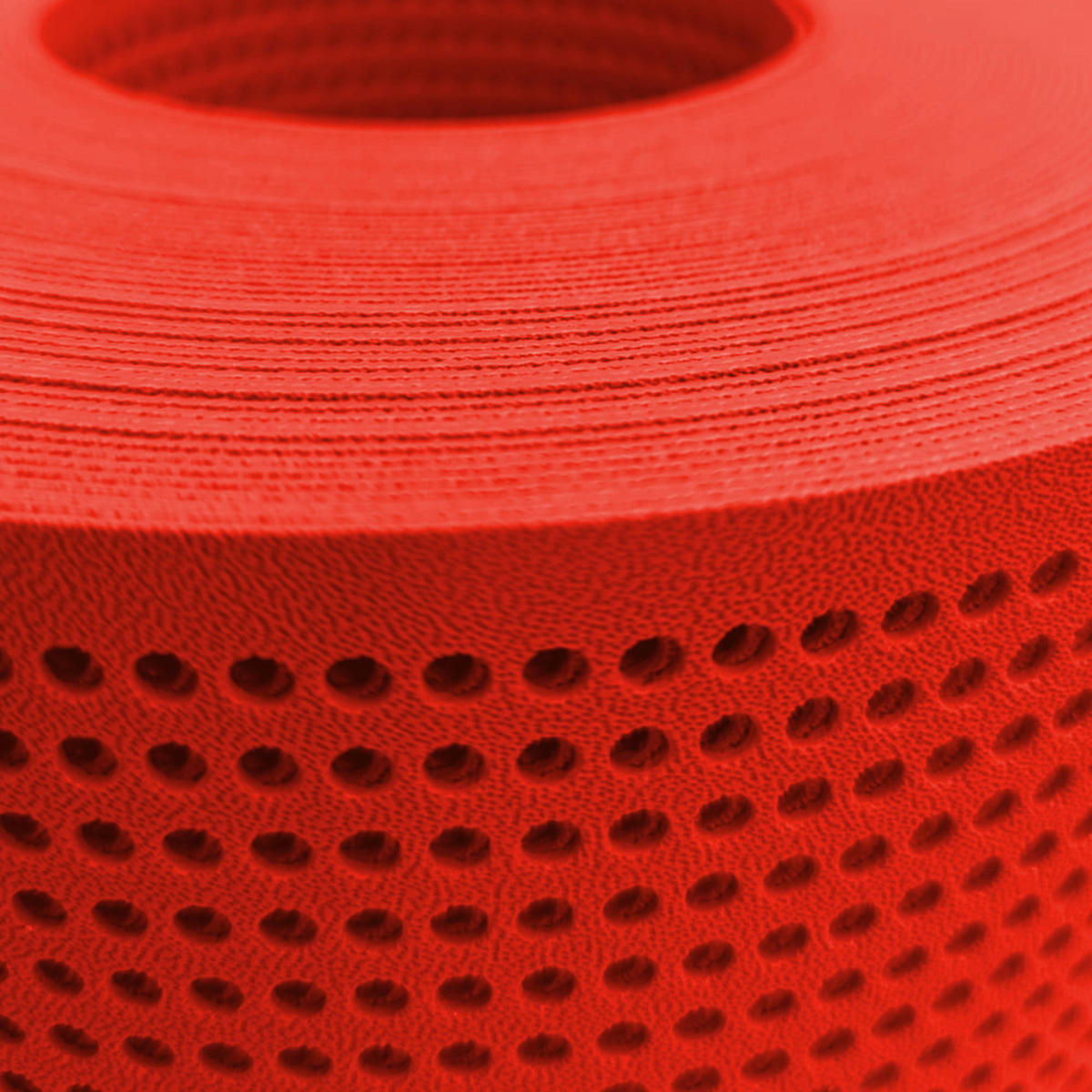 SICHTSCHUTZSTREIFEN PP Premium Gelocht 30 Prozent Streifen Rot 26m - Rot, Kunststoff (2600/19cm) - ZAUN|ZU