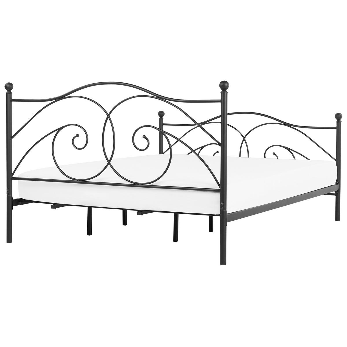 METALLBETT 180/200cm Schwarz Dinard - Schwarz, Metall (180/200cm) - Beliani