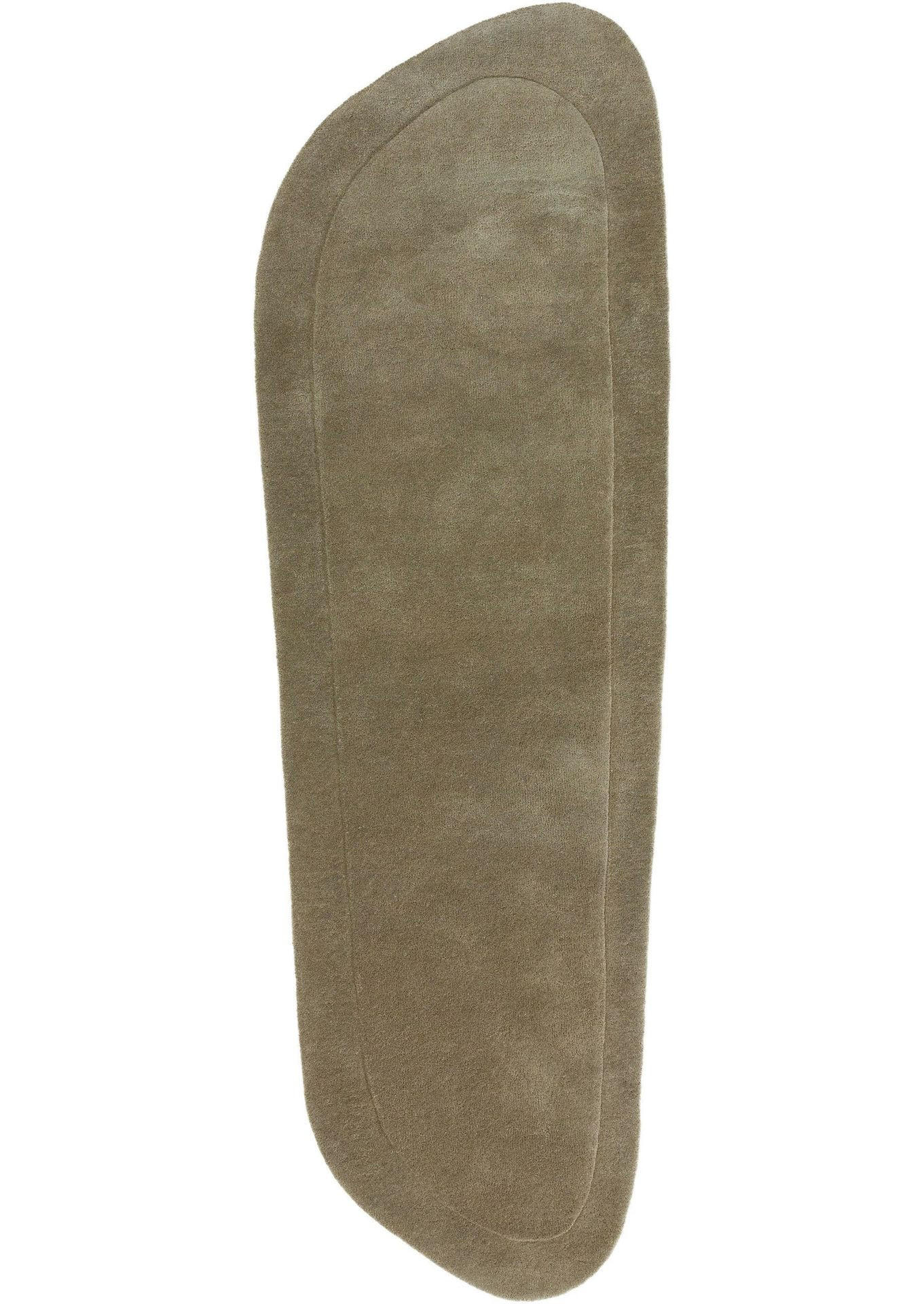 WOLLTEPPICH Shape Hellgrün 80x250 cm - Grün, Naturmaterialien/Textil (80/1cm) - KUNSTLOFT