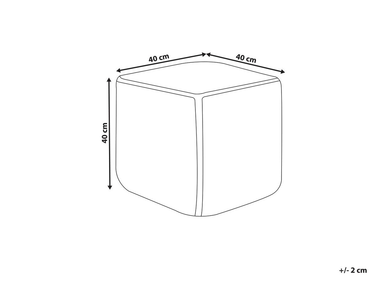 POUF Hellbraun Alipur - Hellbraun, Textil (40/40/40cm) - Beliani
