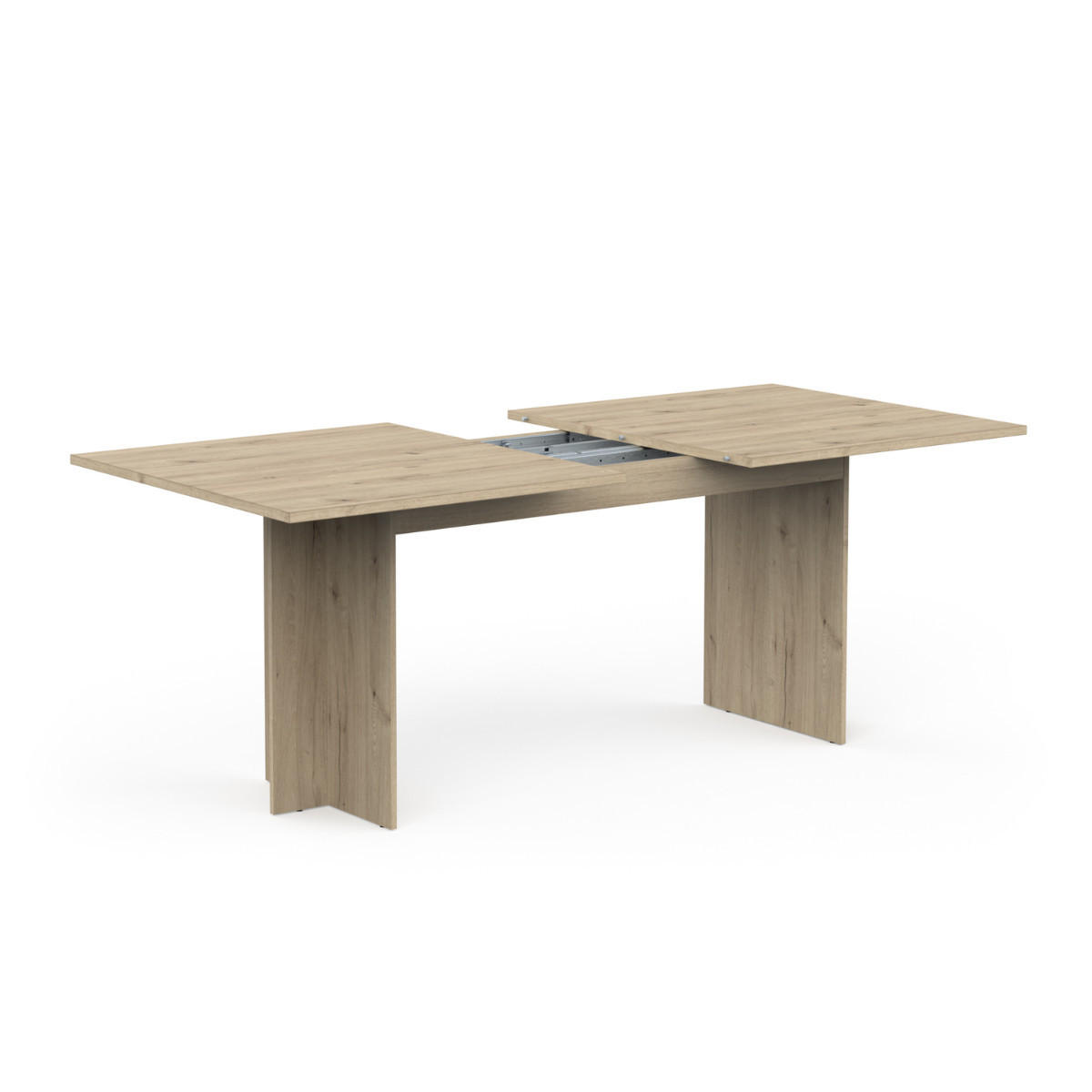 TISCH ausziehbar von 165,6 bis 200 cm in dunkler königlicher Eichenoptik 165,6/90/73,7 cm - Eschefarben, Holzwerkstoff (85.3/90/73.7cm) - Calicosy