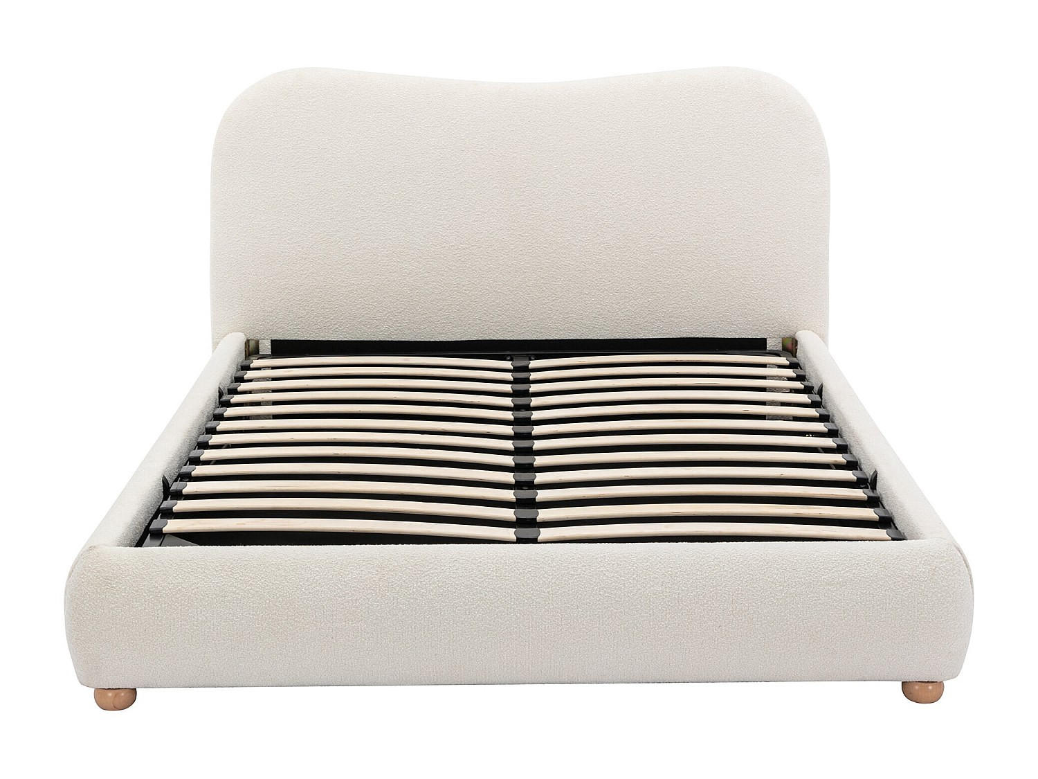 BETT mit Bettkasten - 1 Person - Stoff - Weiß - - Weiß, Textil (120/190cm) - Vente-Unique
