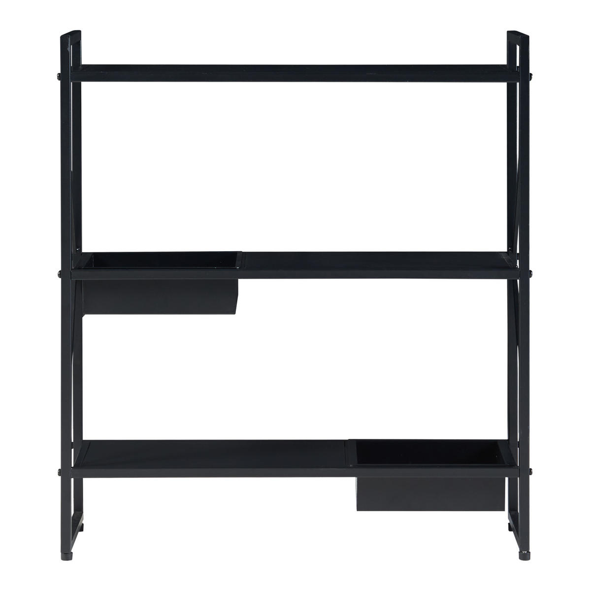 PFLANZENREGAL Berkelland - Schwarz, Metall (20/60/65.5cm) - [en.casa]