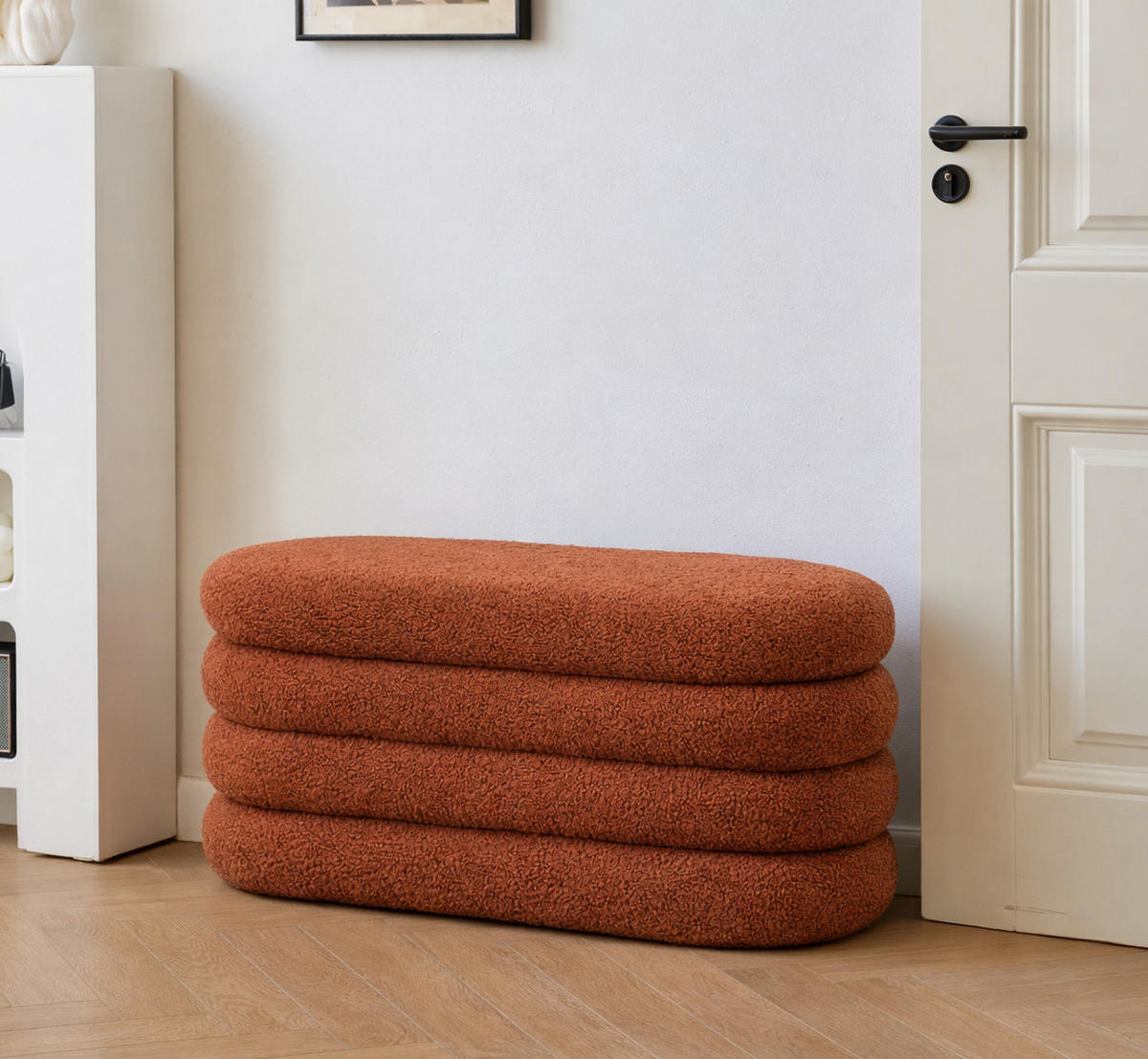 SITZBANK Wolle Terracotta - Rot, Textil (100/45/40cm) - Nordlys