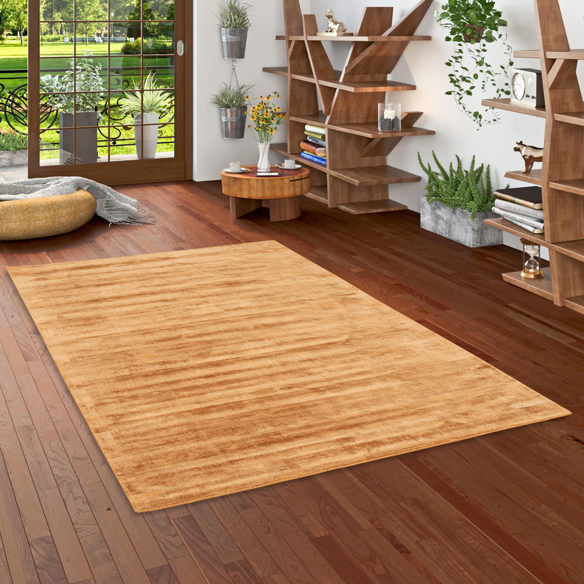 LUXUS DESIGNER TEPPICH ROMA - Terra cotta, Textil (200/200cm) - Pergamon