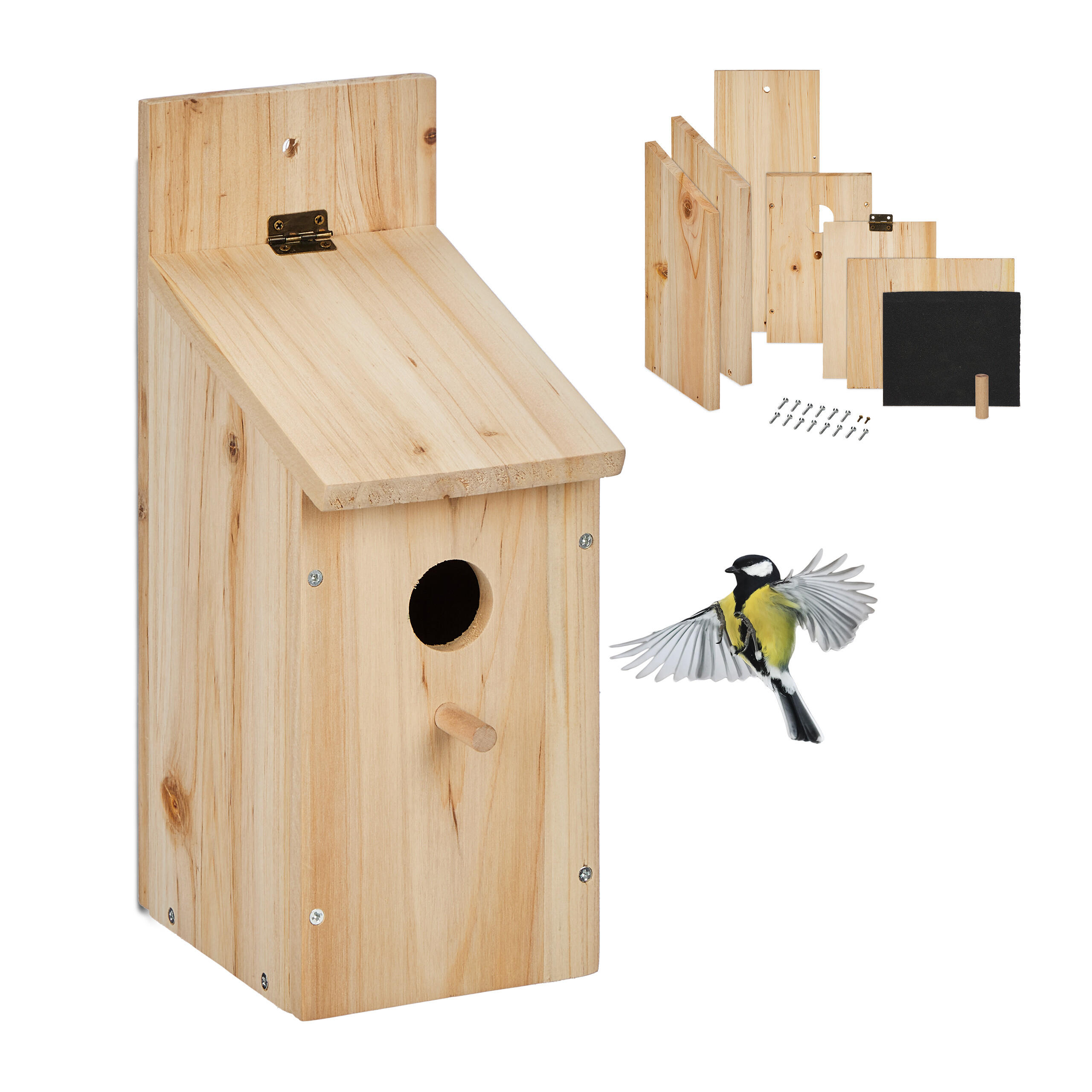 NISTKASTEN - Hellbraun, Holz (11.5/29.5/17cm) - Relaxdays