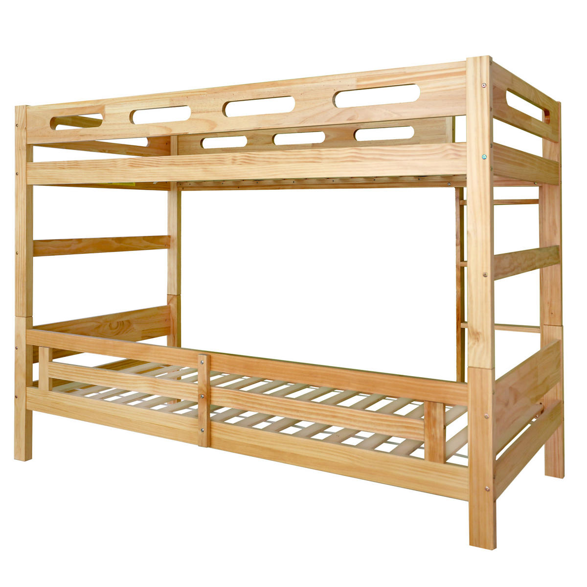 ETAGENBETT 90/200 cm in Natur aus Kiefer mit Trennfunktion - Naturfarben, Holz (90/200cm) - OKMYHOME
