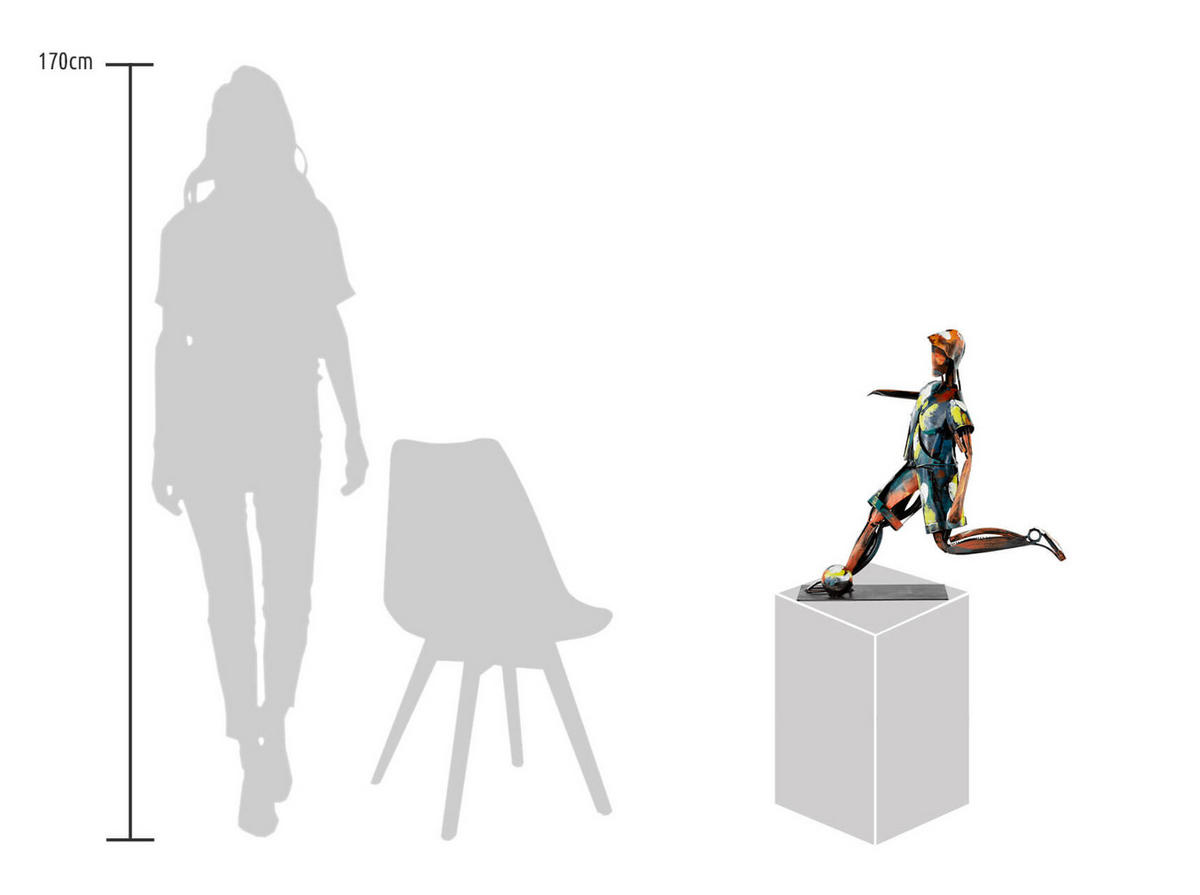 METALLSKULPTUR Bunt 60/60 cm - Multicolor, Metall (1.5/60/35cm) - KUNSTLOFT