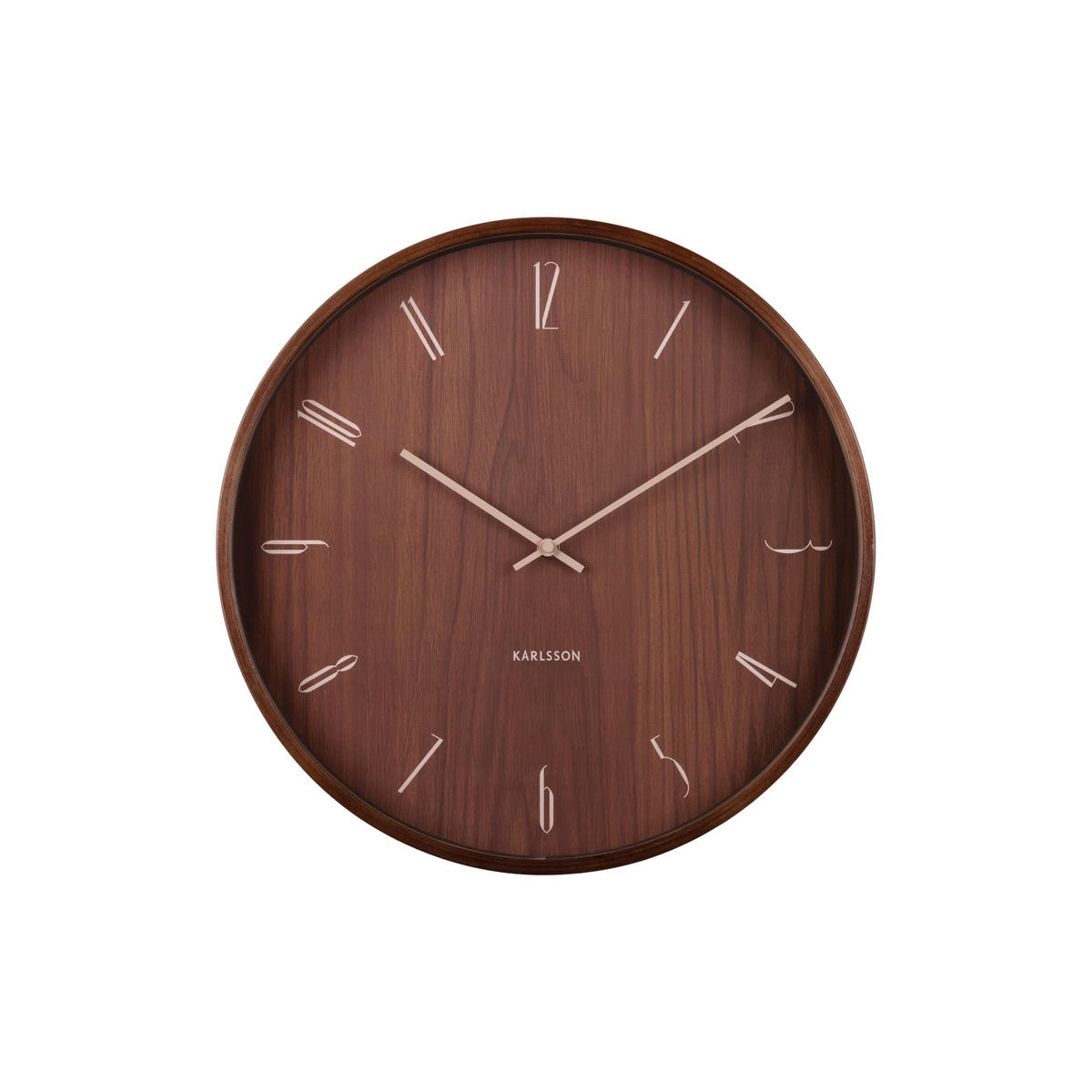 WANDUHR Suave Ø40 cm - Braun, Holz (40/40/5cm) - Karlsson