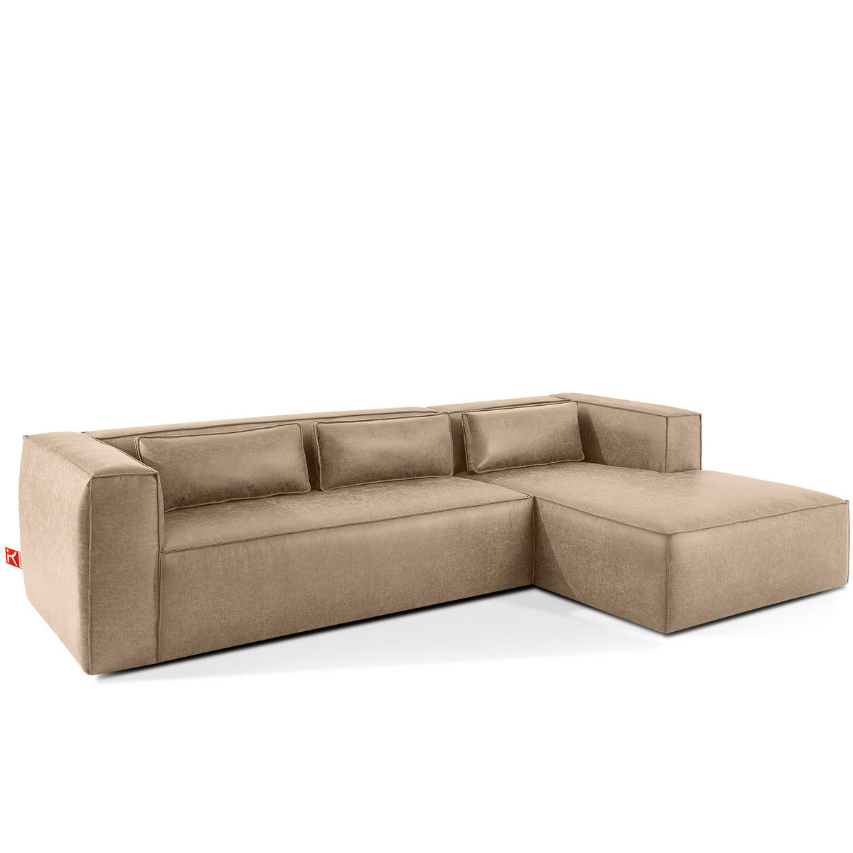 ECKSOFA RECHTS FEROX, Beige - Beige, Holz/Holzwerkstoff (300/175cm) - KONSIMO®