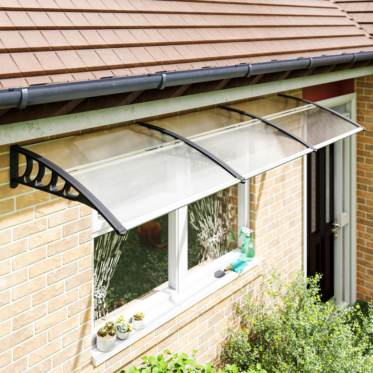 MARKISE Transparent 303.0/96.0/27.0cm - Transparent, Kunststoff (96/27/303cm)