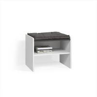 ESSZIMMERBANK Tiberio Weiß 53.5 x 41.1 cm - Weiß, Holzwerkstoff (53.5/45.5/41.1cm) - Livinity®