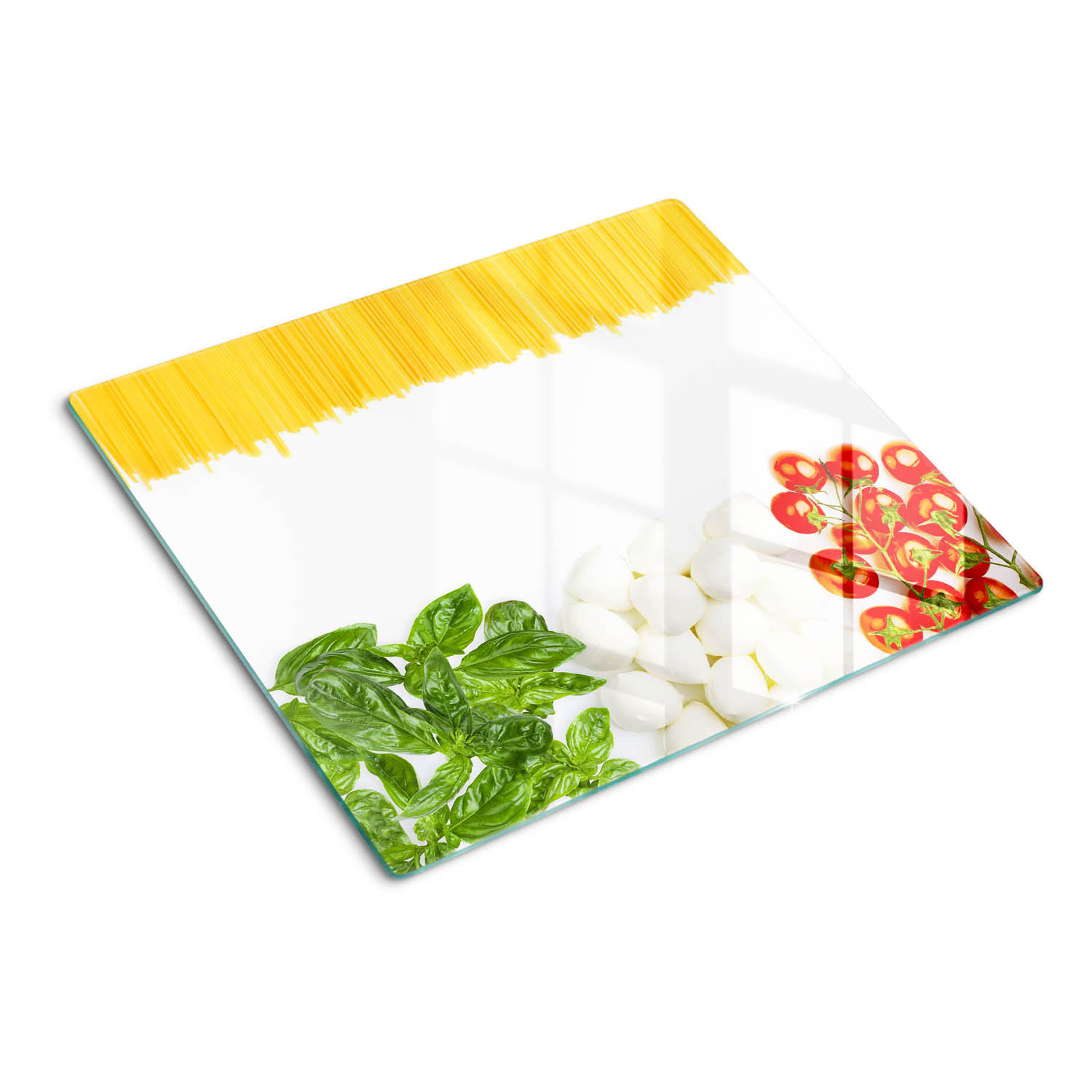 GLASPLATTE 60x52 cm Italienische Flagge - Multicolor, Glas (60/0.4/52cm) - TULUP