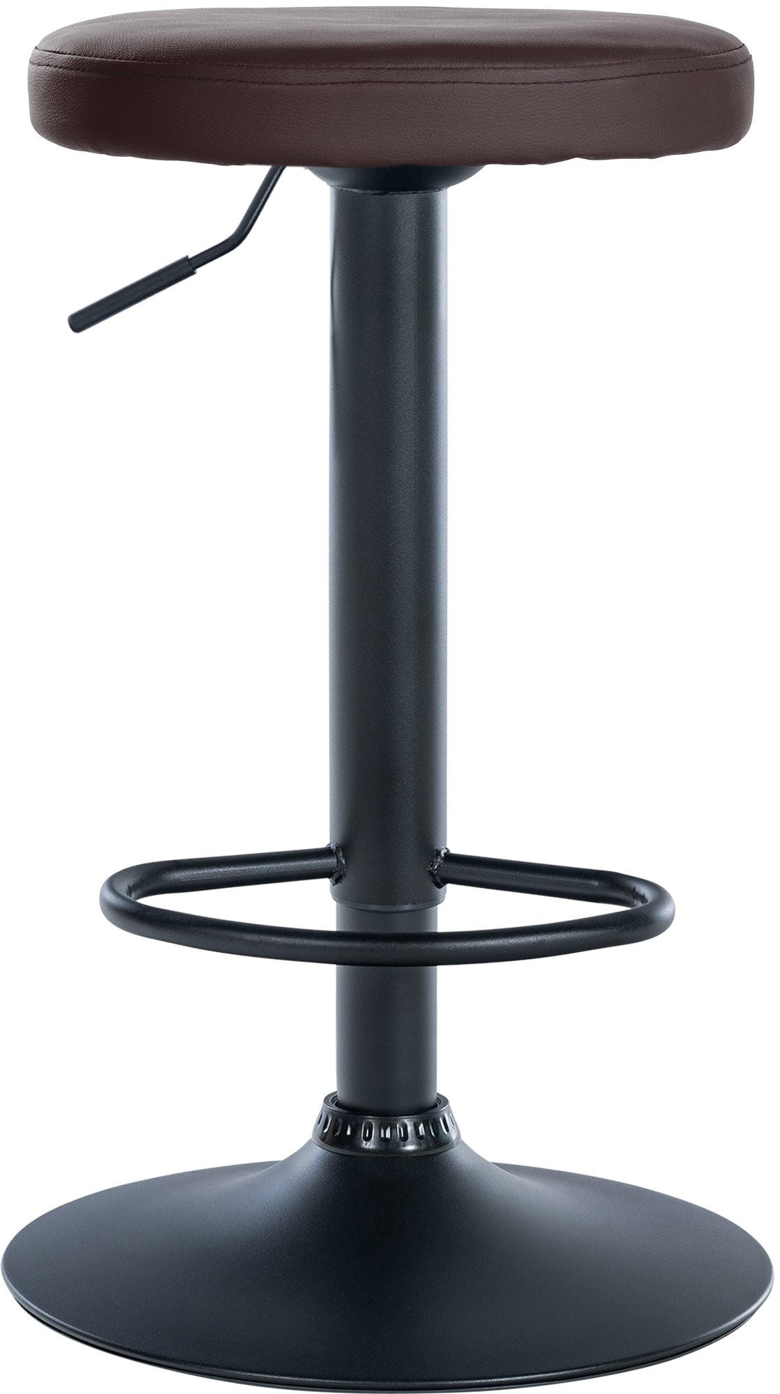 BARHOCKER 2er Set Lederlook braun - Braun, Textil/Metall (38.5/60/38.5cm) - CLP