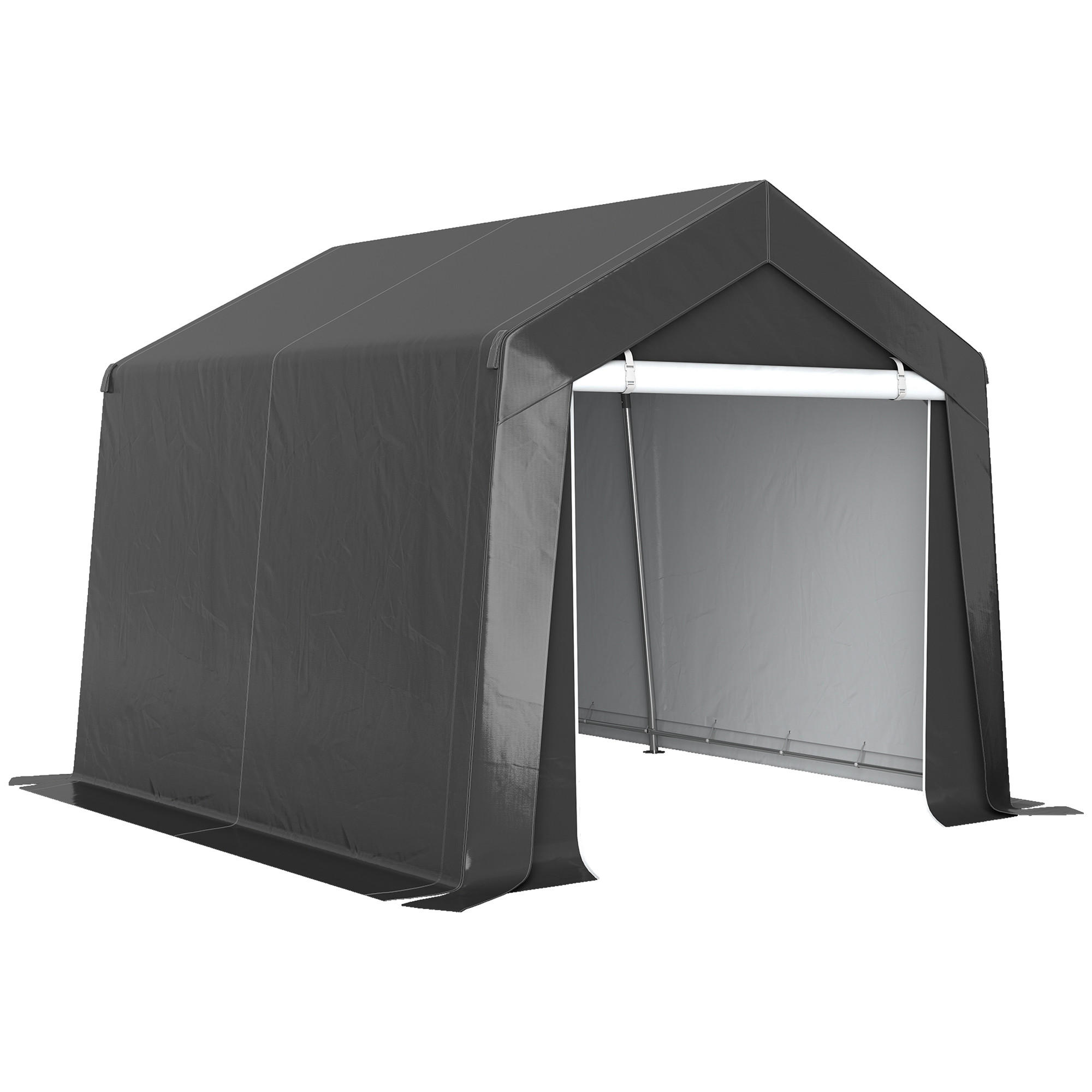ZELTGARAGE 3x3 m DE-08167 wasserdicht mit Rolltür Dunkelgrau - Dunkelgrau, Metall (300/235/302cm) - ComfortXL