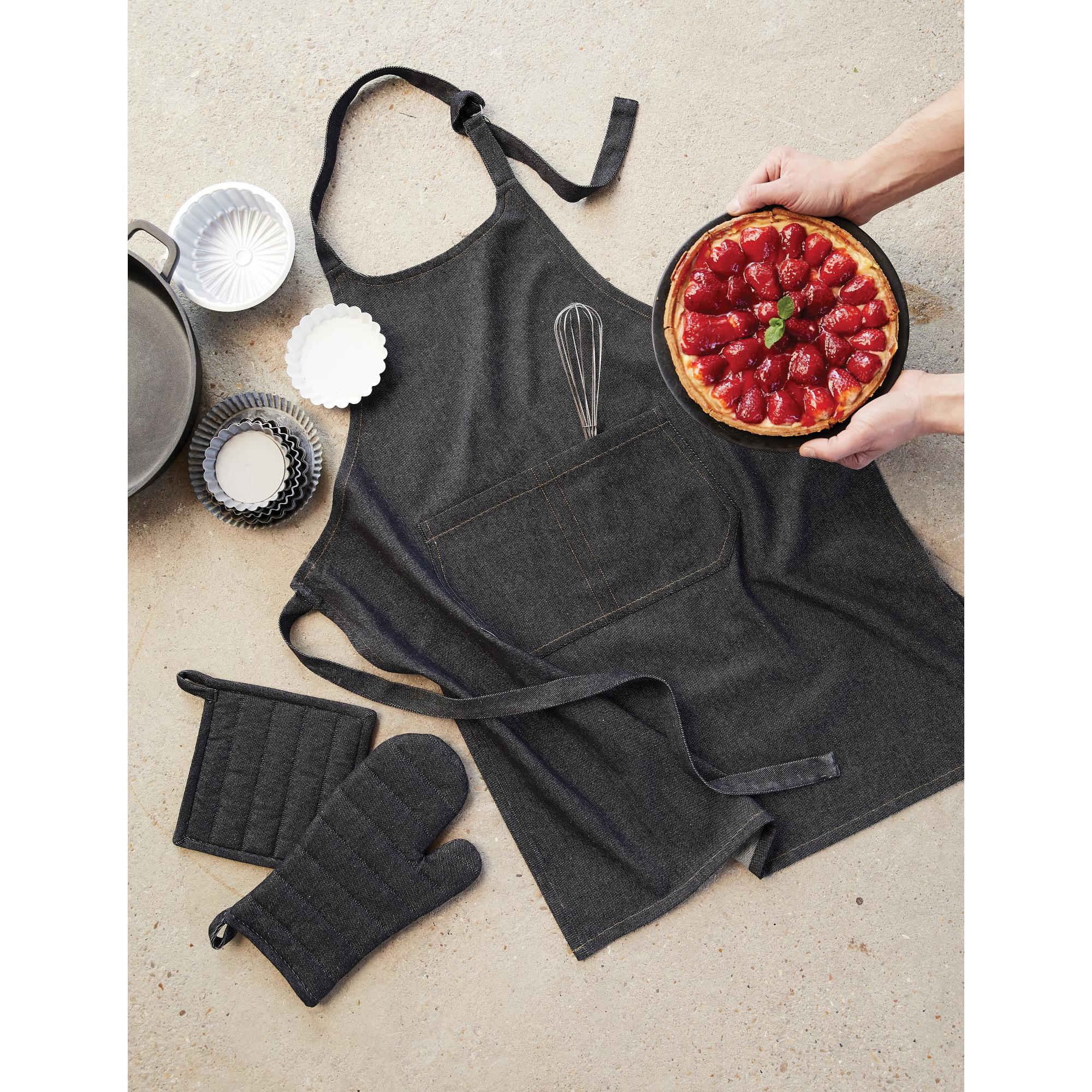 KÜCHENSCHÜRZE Davis schwarz 85 x 70 cm - Schwarz, Textil (85/70cm) - Winkler