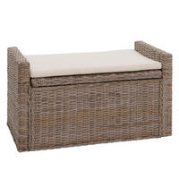 AUFBEWAHRUNGSTRUHE Grau, Braun - Braun/Grau, Holz (88/51/44cm) - MCW