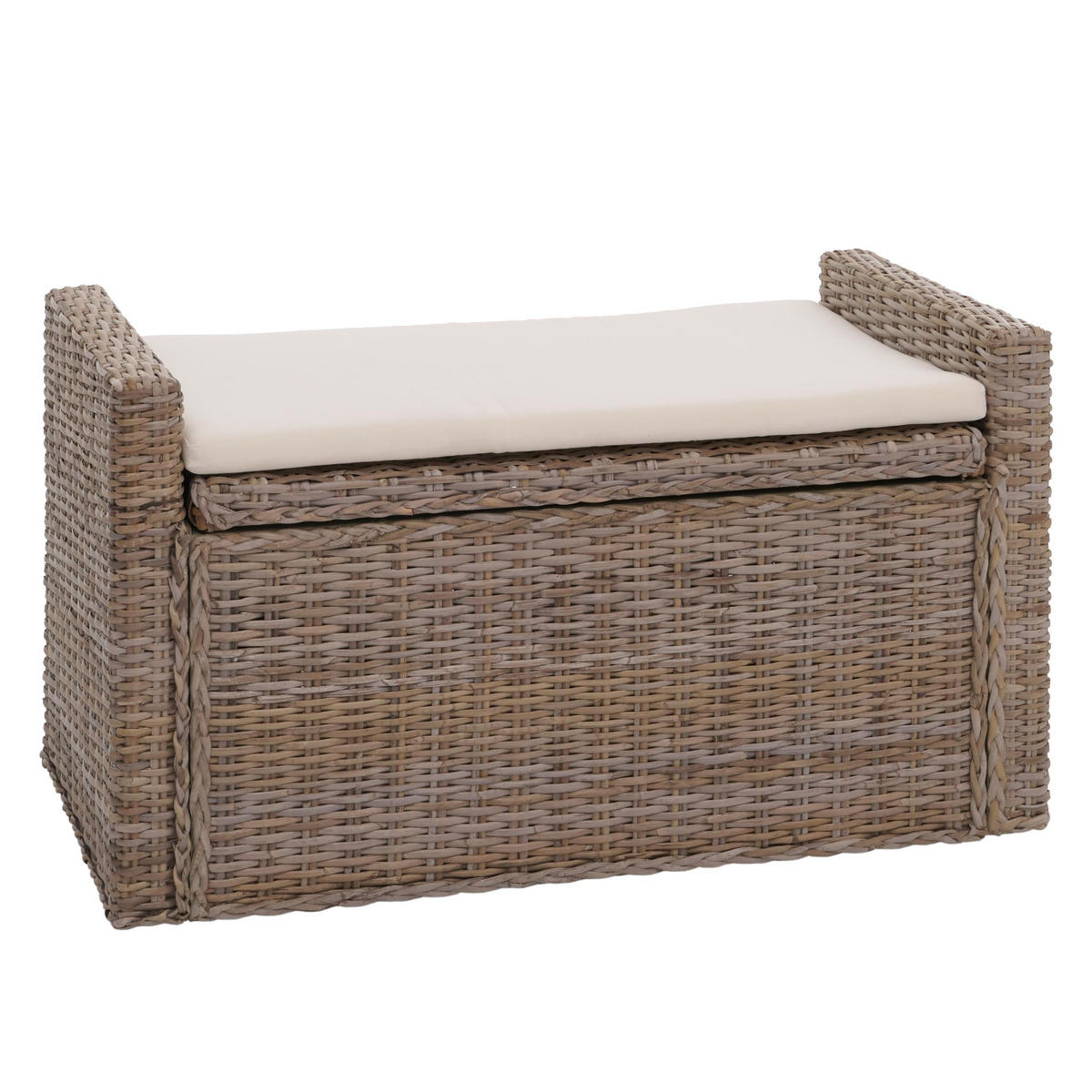 AUFBEWAHRUNGSTRUHE Grau, Braun - Braun/Grau, Holz (88/51/44cm) - MCW