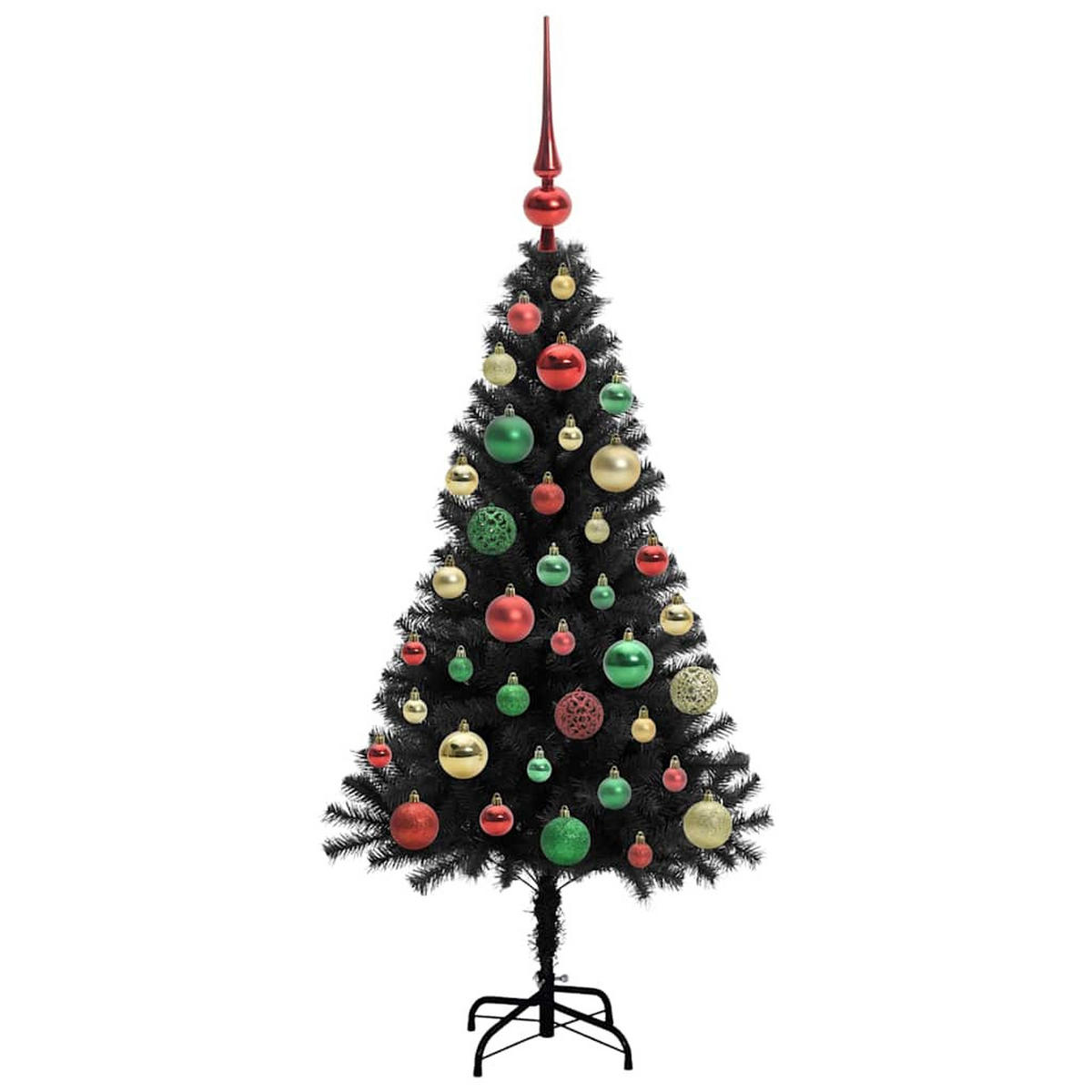 WEIHNACHTSBAUM 65/65/120 cm Schwarz PVC - Schwarz, Kunststoff (120cm) - vidaXL