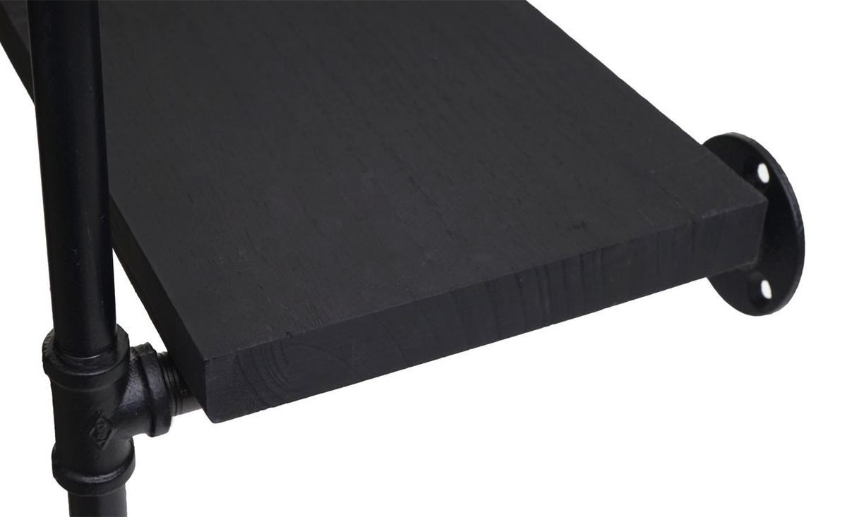 STANDREGAL 165x80x28cm Industriedesign Holz Metall Dunkelgrau - Dunkelgrau, Metall (80/165/28cm) - BERLINLODGE