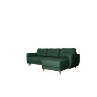 ECKSOFA Marlies In Opera Velvet - Dunkelgrün, Holzwerkstoff/Textil (233/140cm) - Fun Möbel