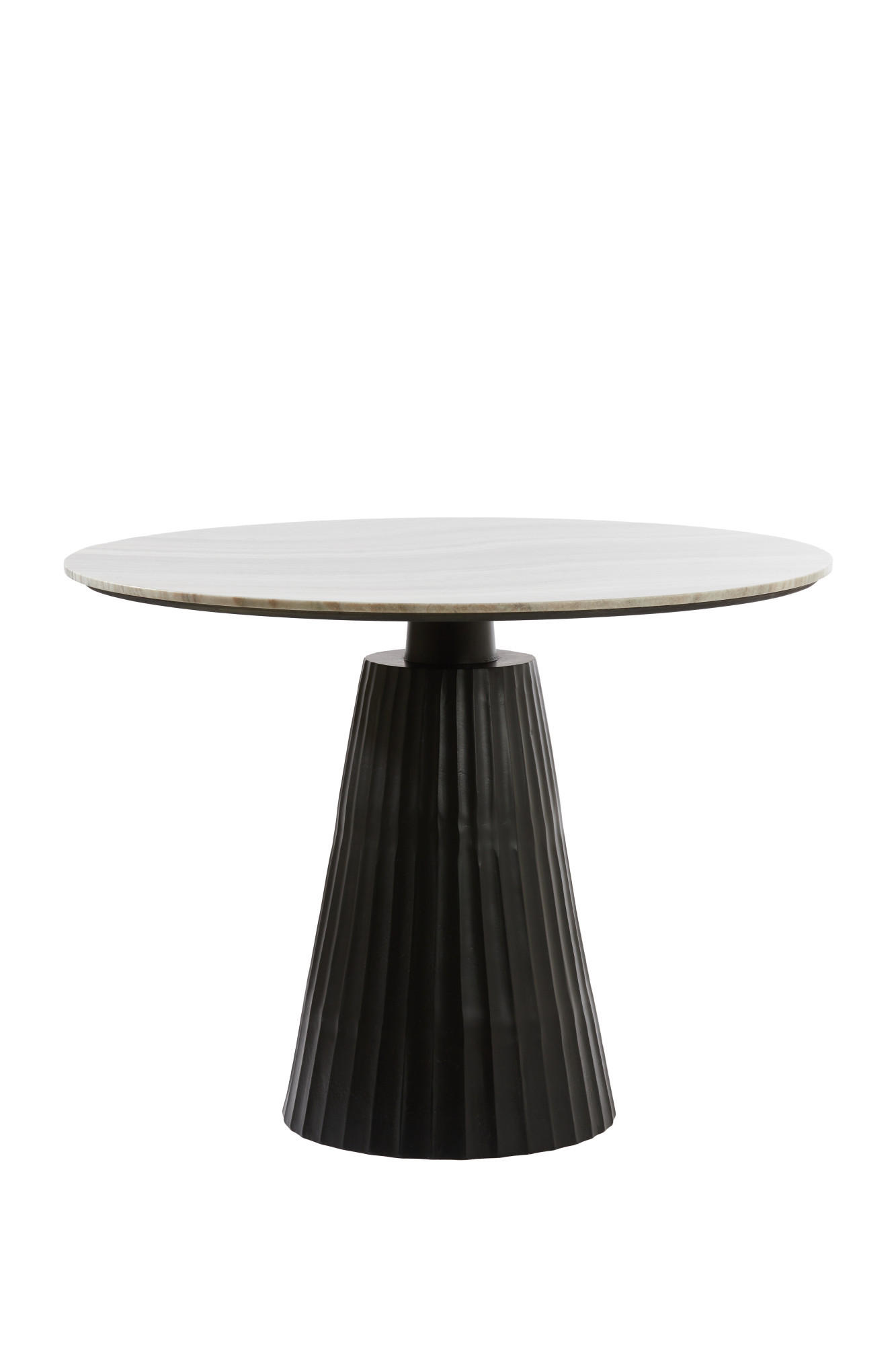 ESSTISCH Rianne Braun Ø100/75 cm - Schwarz, Metall (100/100/75cm) - Light & Living