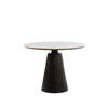 ESSTISCH Rianne Braun Ø100/75 cm - Schwarz, Metall (100/100/75cm) - Light & Living