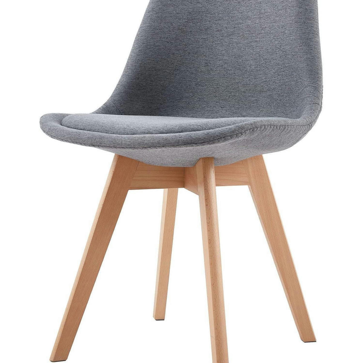 ESSZIMMERSTUHL 2er Set Leinen Grau - Grau, Textil (47.5/82/41cm)