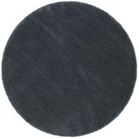 LUXUS HOCHFLOR LANGFLOR TEPPICH HARMONY RUND - Anthrazit, Textil (100/100cm) - Snapstyle