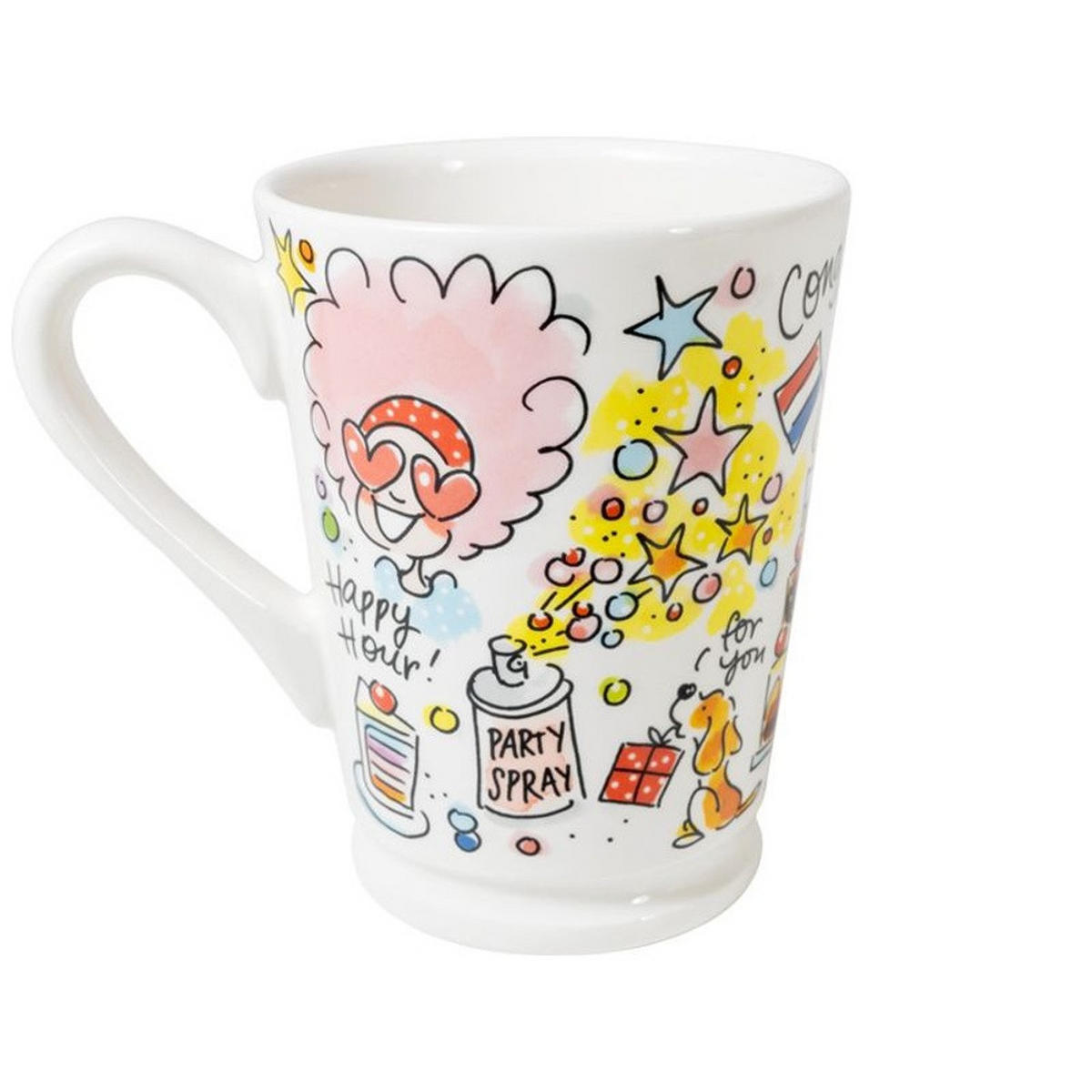 XL-BECHER Glückwunschparty in Bunt - 500 ml - Multicolor, Keramik (0.5L) - Blond Amsterdam