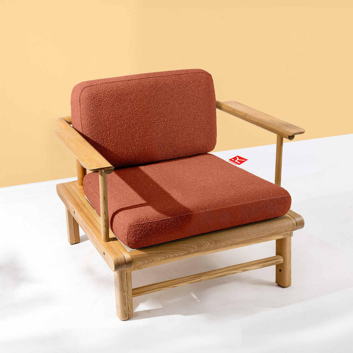 GARTENSTUHL ATREDA - Orange, Holz/Textil (91/80/80cm) - KONSIMO®