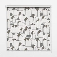 VNÚTORNÁ roleta - okenná roleta - roleta - 100x100 cm - Biele domy - biela, plast (100/100/0.5cm) - TULUP
