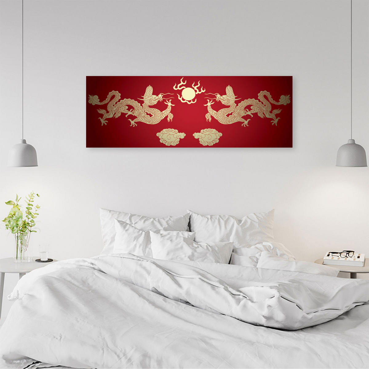KUNSTDRUCK Rot 150/50 cm - Rot, Textil (150/50cm) - KUNSTLOFT