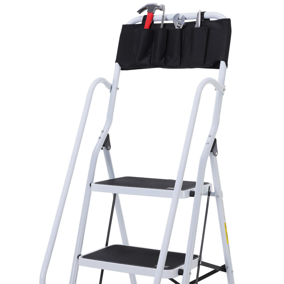 KLAPPTRITT, Stehleiter, Stahl - Multicolor, Metall (50/83/155cm) - HOMCOM