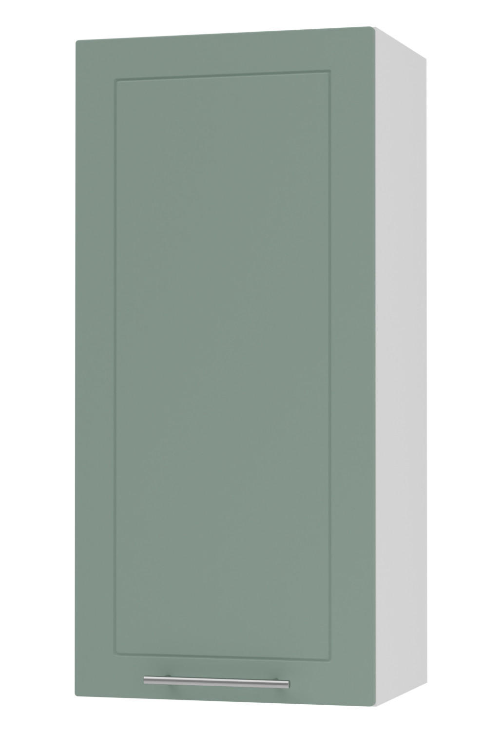 KÜCHENHÄNGESCHRANK Kvantum W4/45 Mint Matt / Weiß Matt 45 / 32,5 / 96cm - Weiß/Mintgrün, Holz/Holzwerkstoff (45/96/32.5cm) - Feldmann-Wohnen