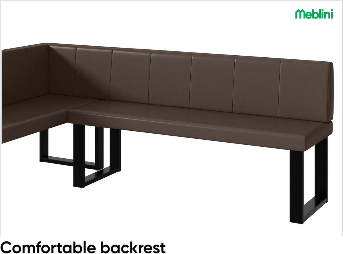 ECKBANK PETER_U - Braun, Leder (142/196cm) - Meblini