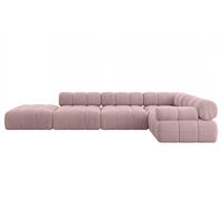 ECKSOFA modulares Sofa Felto-L2 - 380x190x70 cm Rosa Cord - Rosa, Holzwerkstoff/Textil (380/190cm) - ALTDECOR